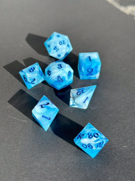 Icy Passage Handmade Dice Set